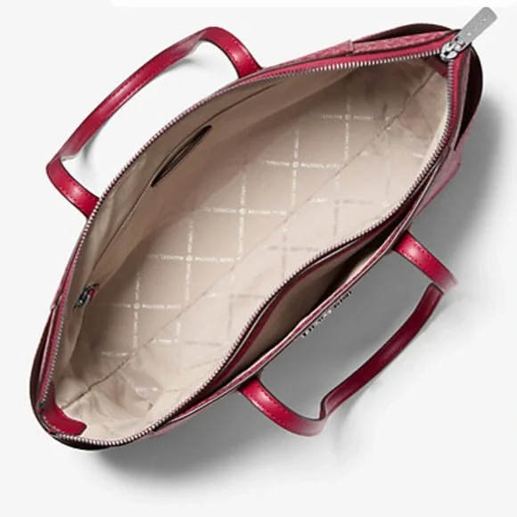 MICHAEL KORS Marilyn Md Signature Logo Shoulder Tote Bag
Dark Raspberry
NWT - Picture 4 of 16